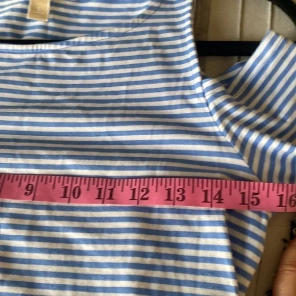 NWOT | Michael Kors | Cold Shoulder | Blue & White Stripe | Long Sleeve Top | S… - Picture 10 of 14